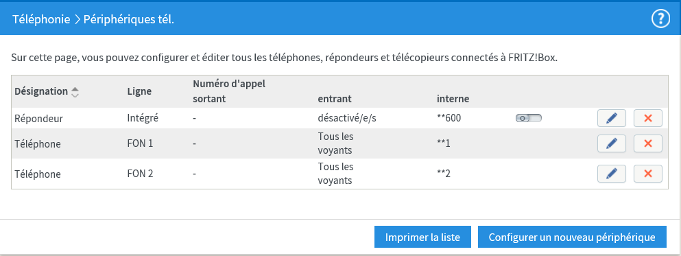 Comment configurer SIP trunk à l'interface de Fritz!box